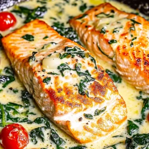 Quick and Creamy Tuscan Butter Salmon with Garlic and Spinach