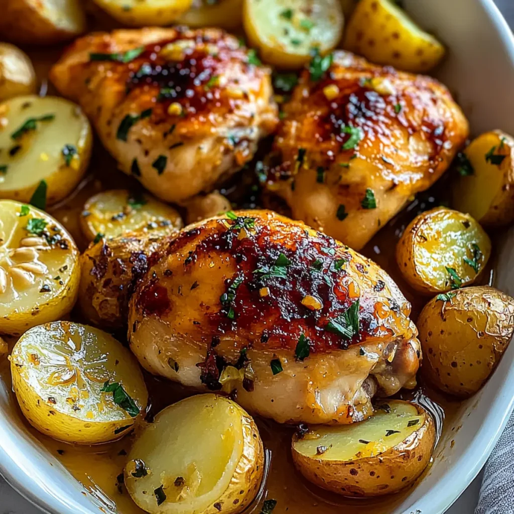 Lemon Garlic Chicken and Potatoes