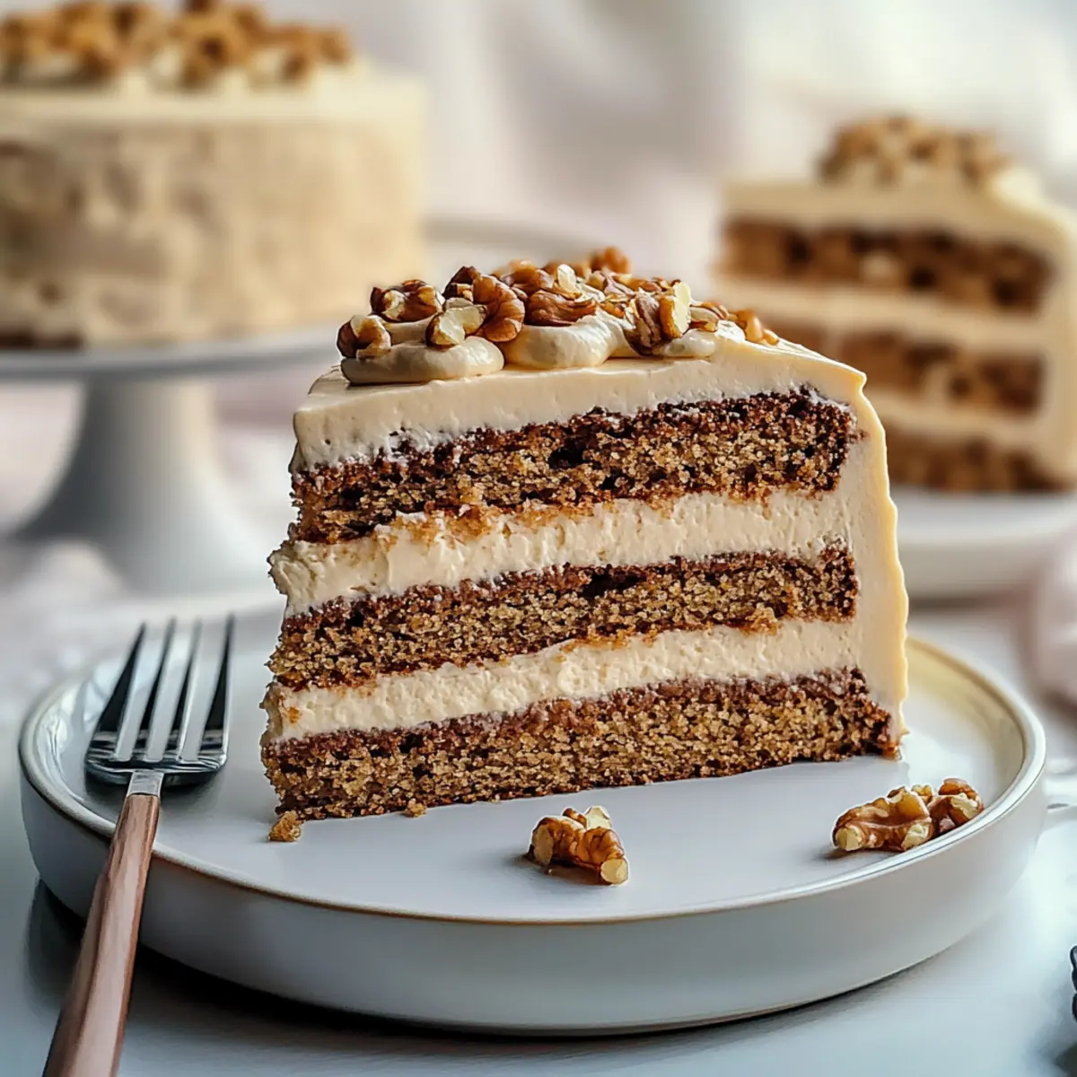 Coffee Walnut Layer Cake
