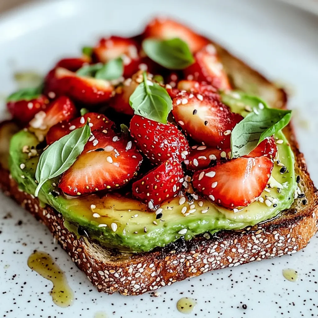 Strawberry Basil Avocado Toast