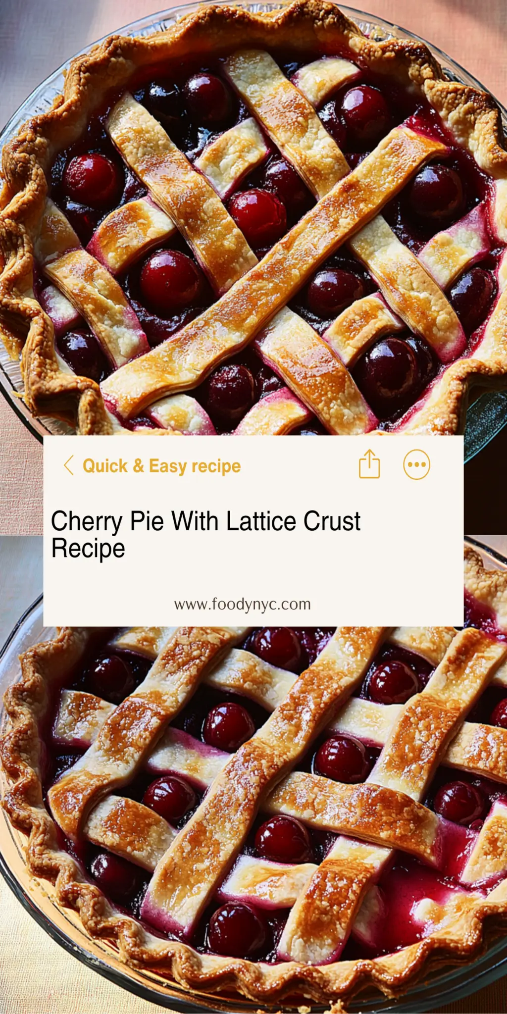 Delicious Cherry Pie With Lattice Crust