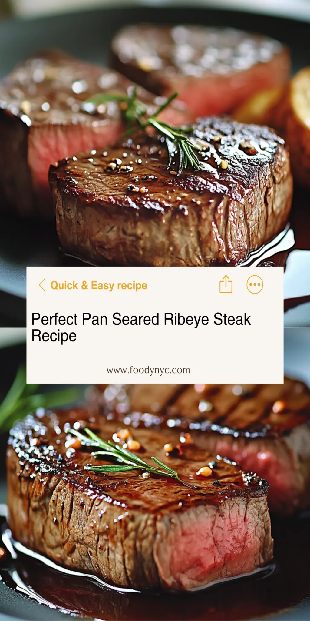 Perfect Pan Seared Ribeye Steak Recipe in 20 Minutes