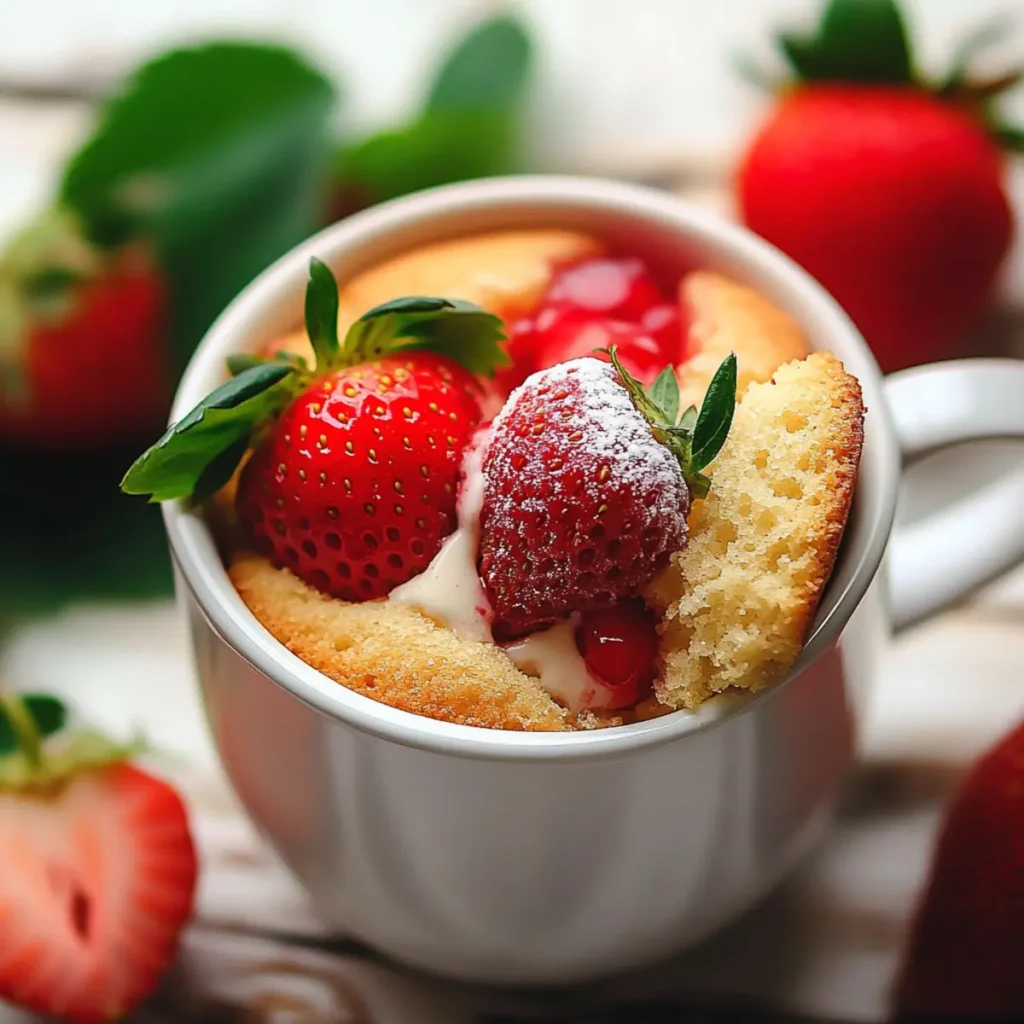 Strawberry Mug Cake