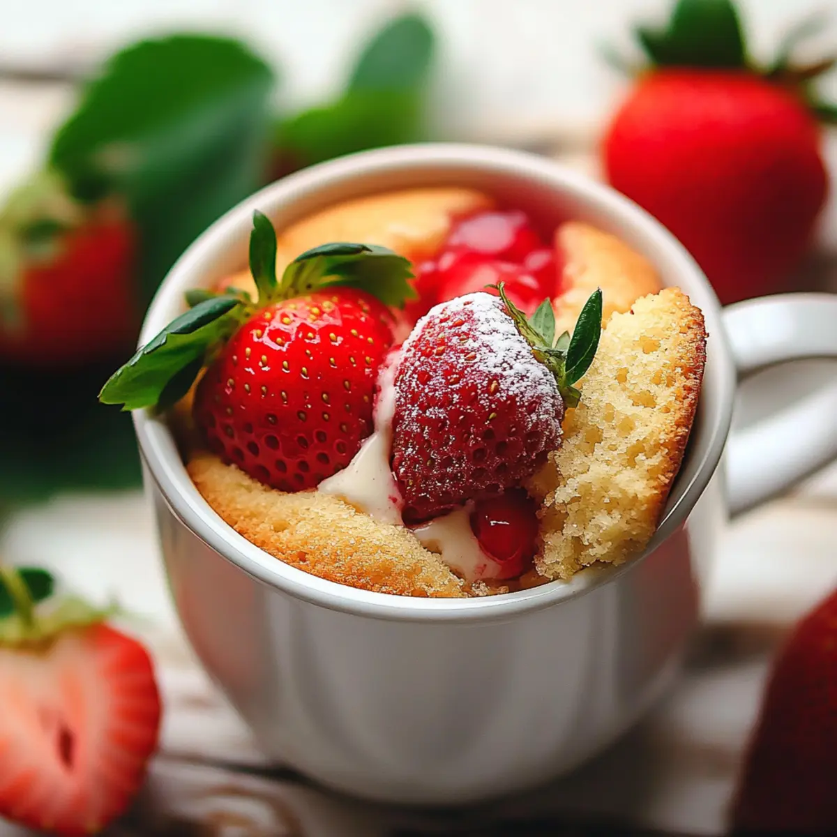 Strawberry Mug Cake