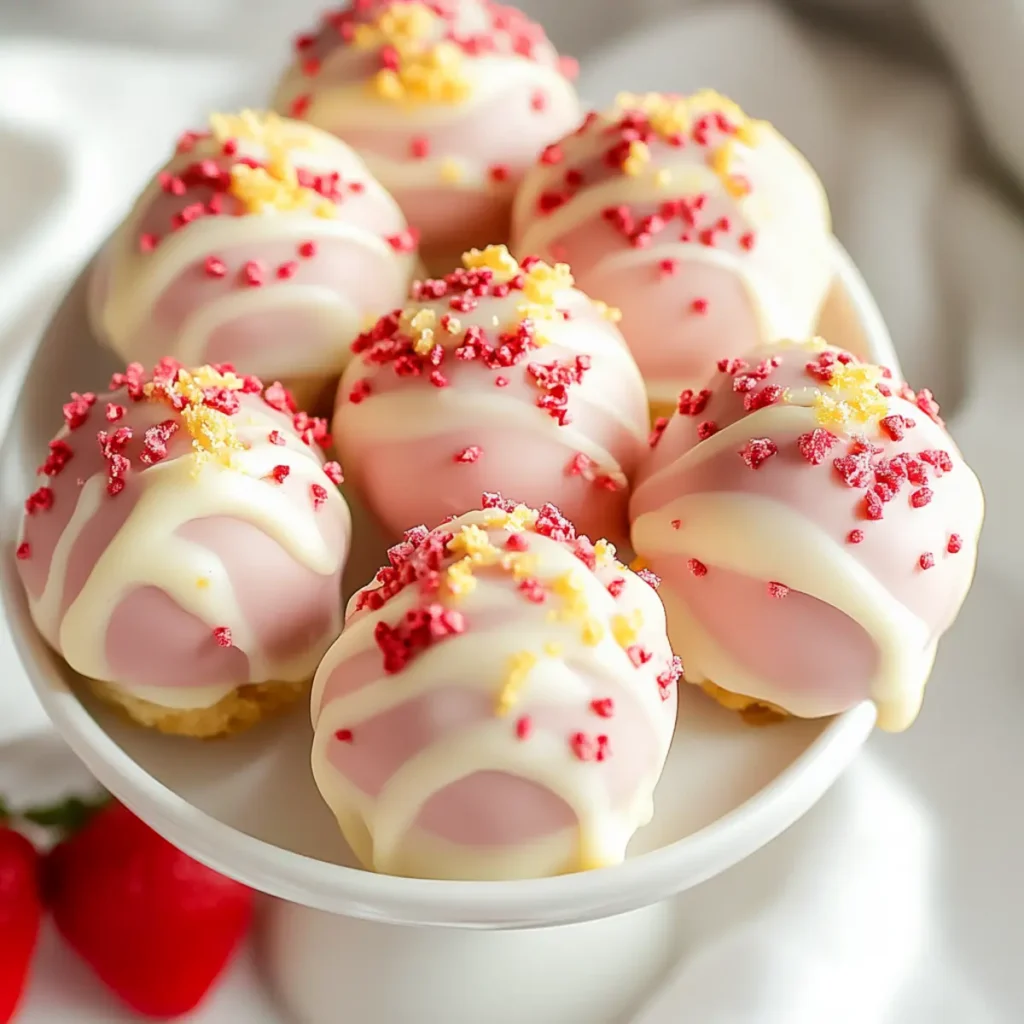 Valentine's Day Strawberry Shortcake Truffles