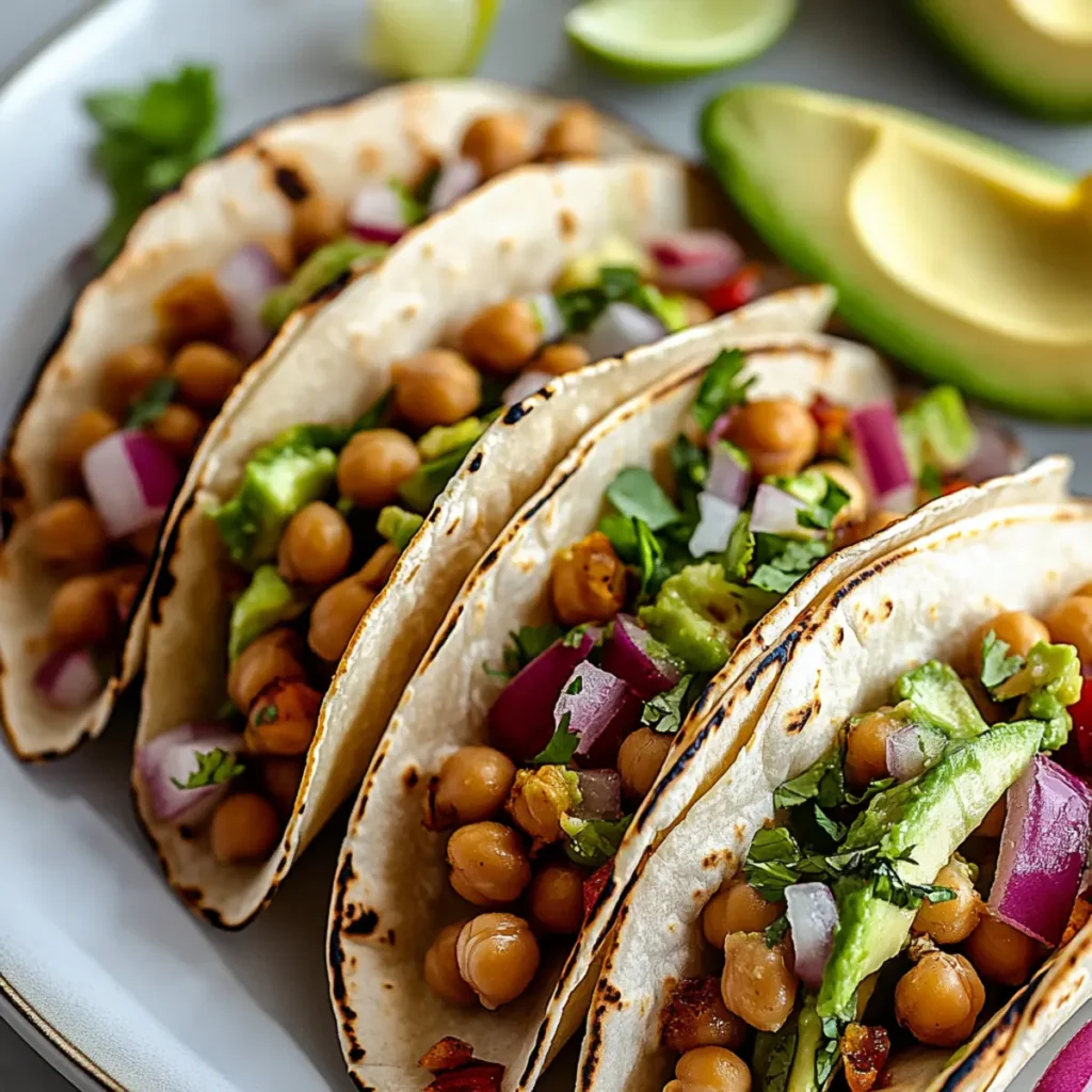 Chickpea Avocado Tacos