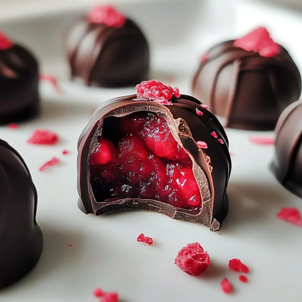 Valentine's Day Chocolate Raspberry Truffles