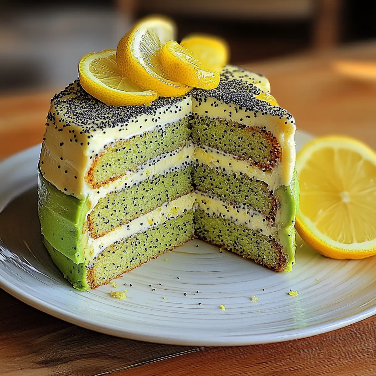 Avocado, Lemon, and Poppy Seed Cake
