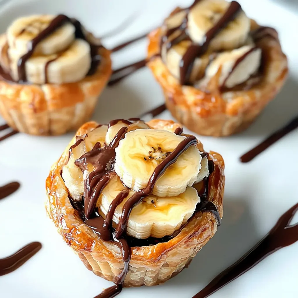Banana Nutella Puff Pastry Cups