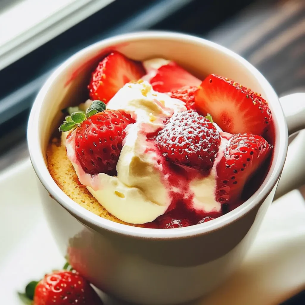 Strawberry Mug Cake