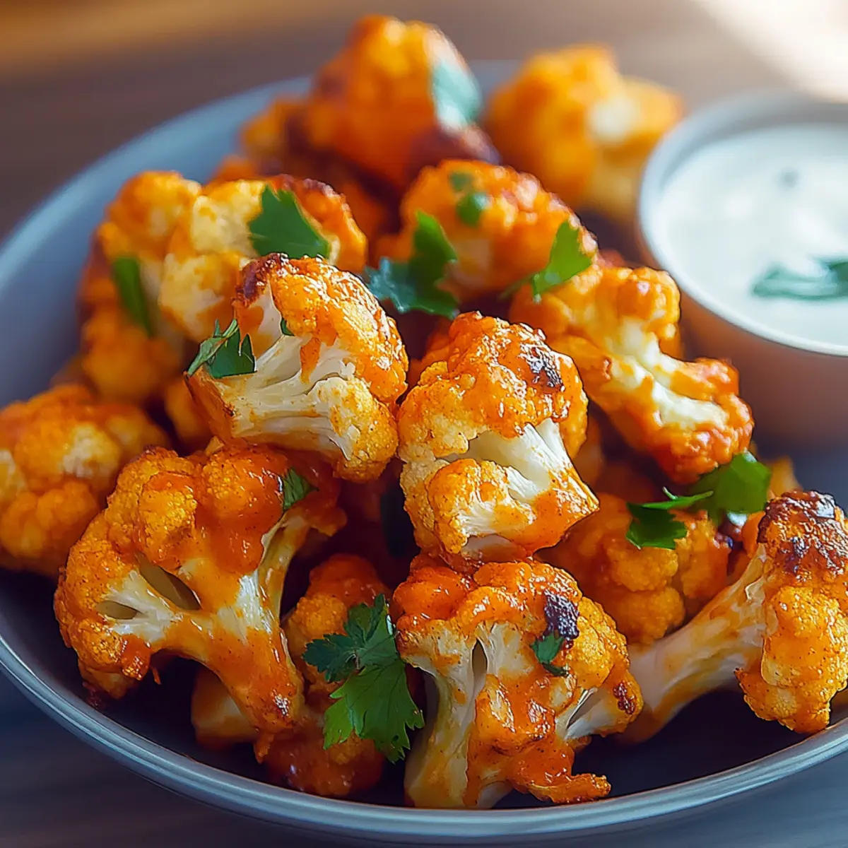SUPER BOWL Baked Buffalo Cauliflower Wings (Crowd-Pleasing Appetizer)