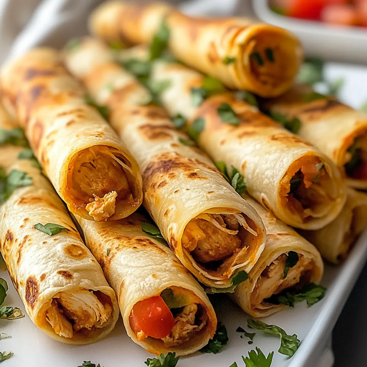 SUPER BOWL Easy Chicken Taquitos (5-Ingredient Game Day Snack)