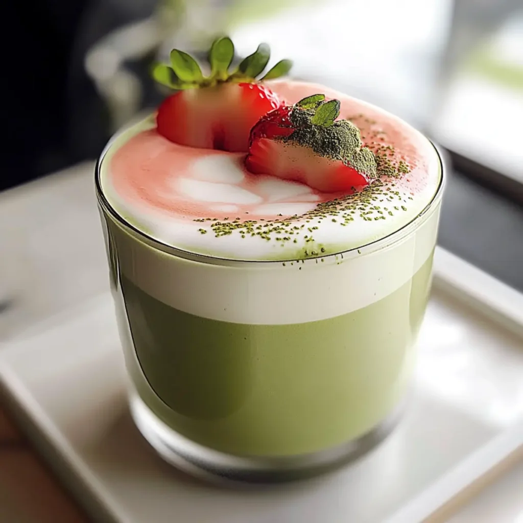 Strawberry Matcha Latte
