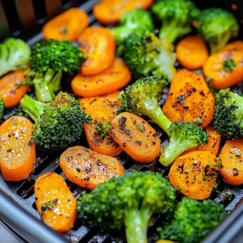 Air Fryer Broccoli and Carrots
