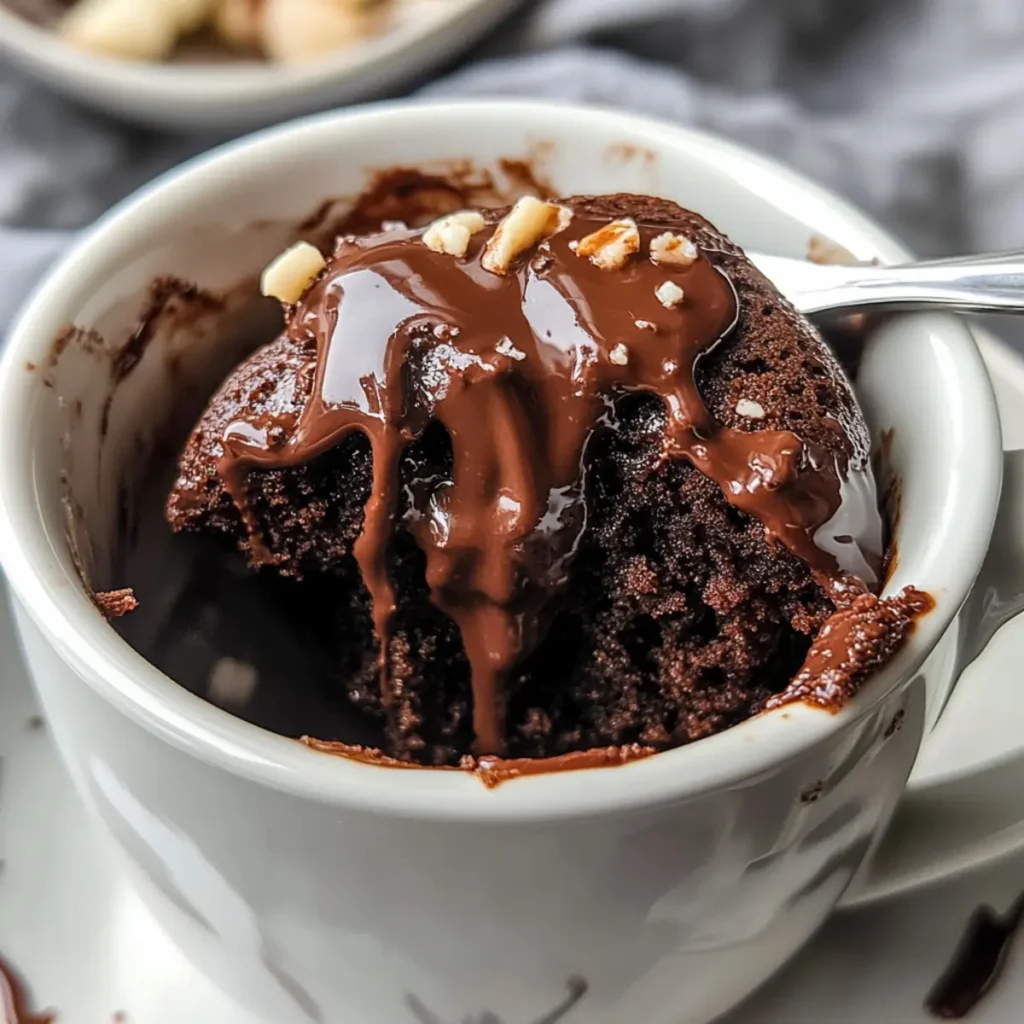 VALENTINE’S DAY Flourless Nutella Mug Cake (Dessert for Two)