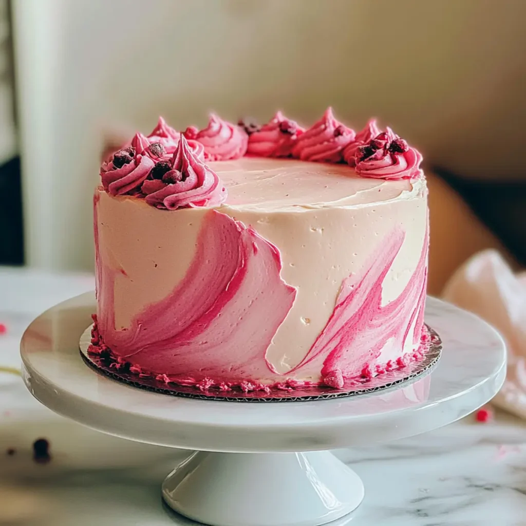 Valentine's Day Pink Watercolor Cake