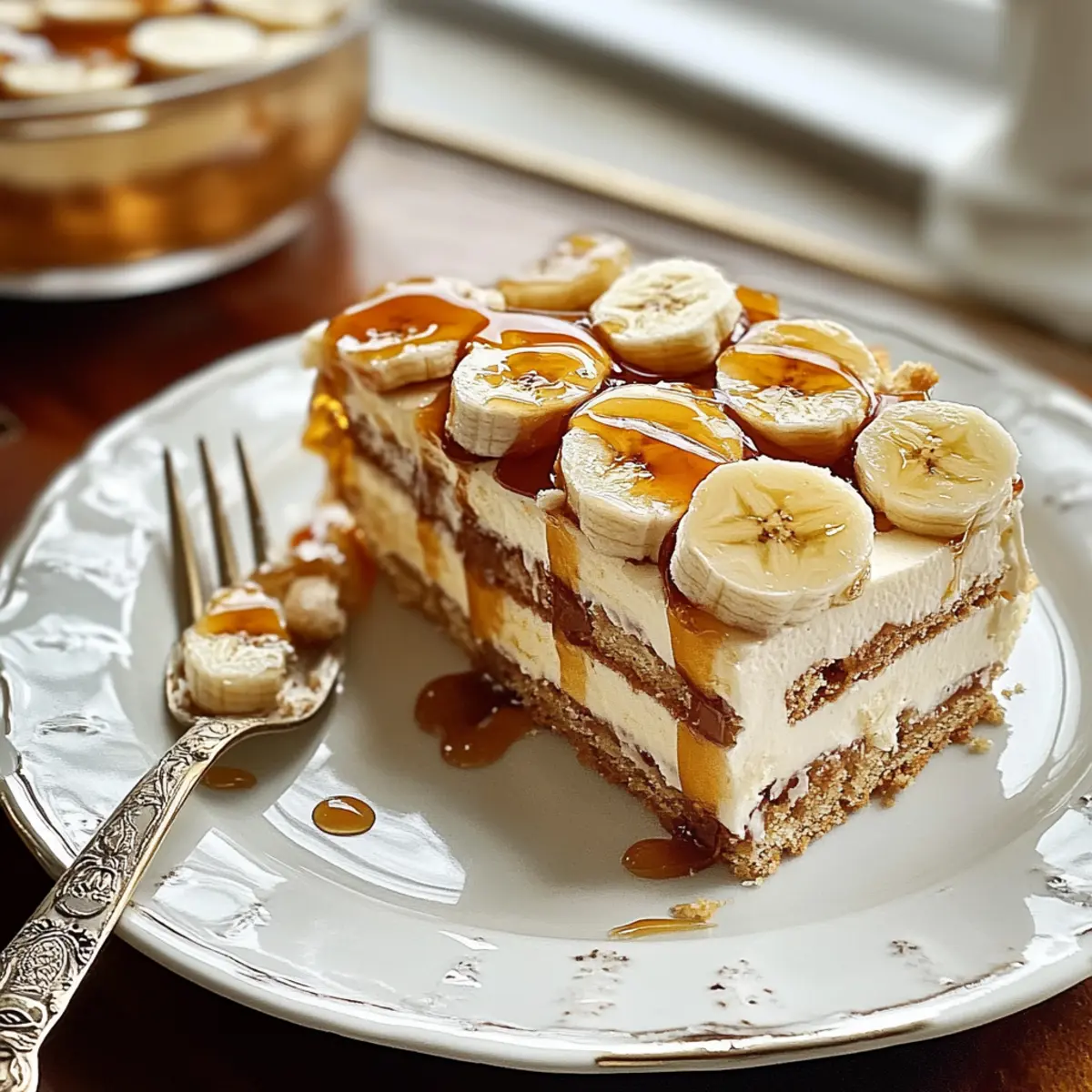 Salted Caramel Banana Ritz Icebox Cake