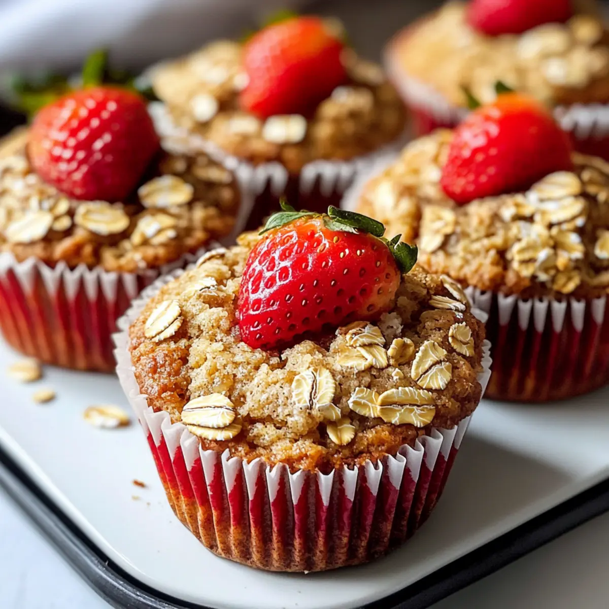 Strawberry Oatmeal Muffins