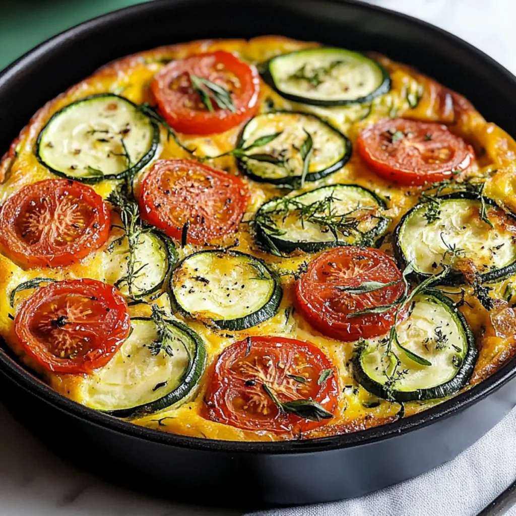 Mother's Day Roasted Tomato and Zucchini Frittata