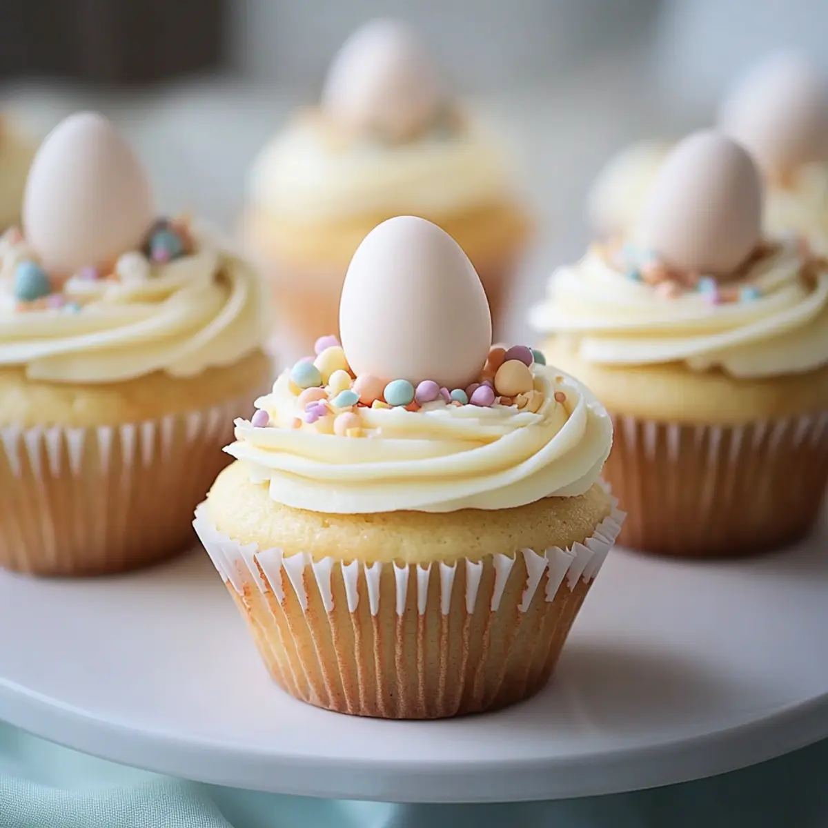 White Chocolate Easter Egg Cupcakes