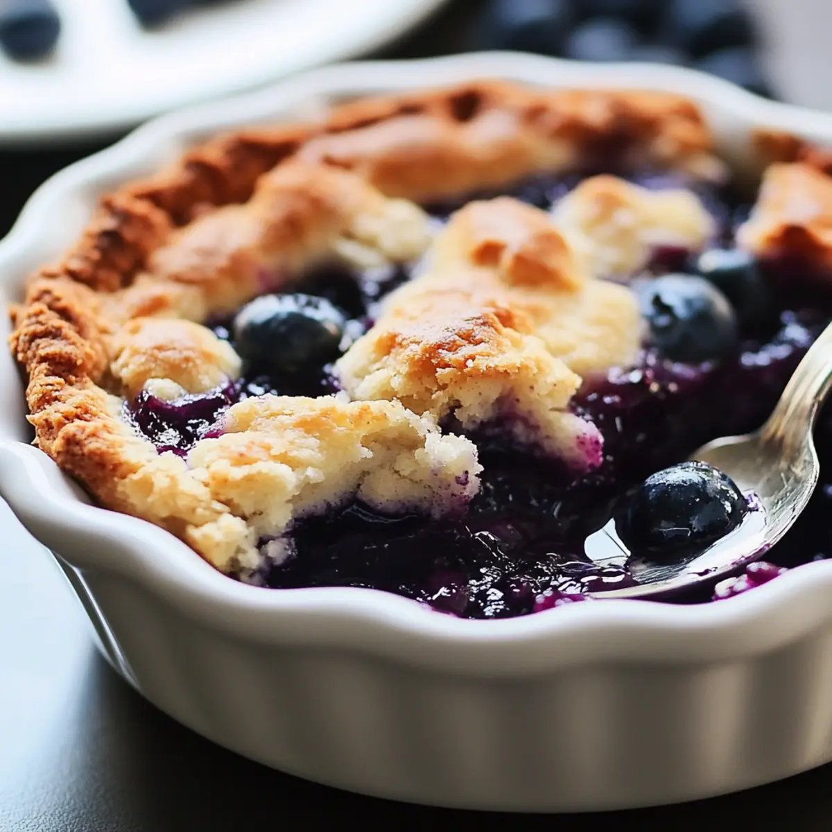 Blueberry Cobbler For Two