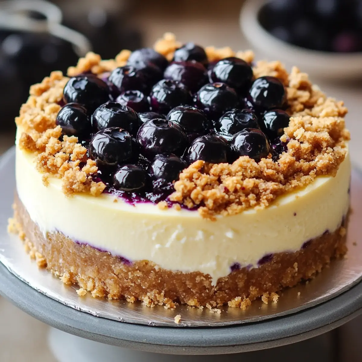 Blueberry Crumble Cheesecake