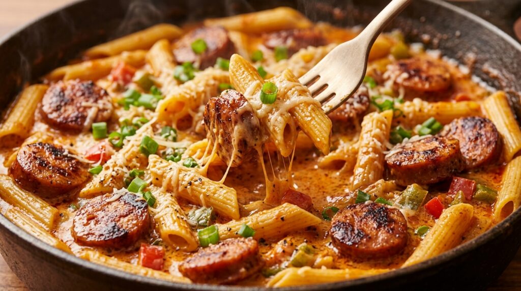 One-Pot Creamy Cajun Chicken Sausage Pasta